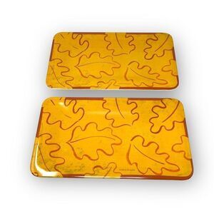 Target Isabelle de Borchgrave Party Melamine Serving Tray Platter Two Fall Decor